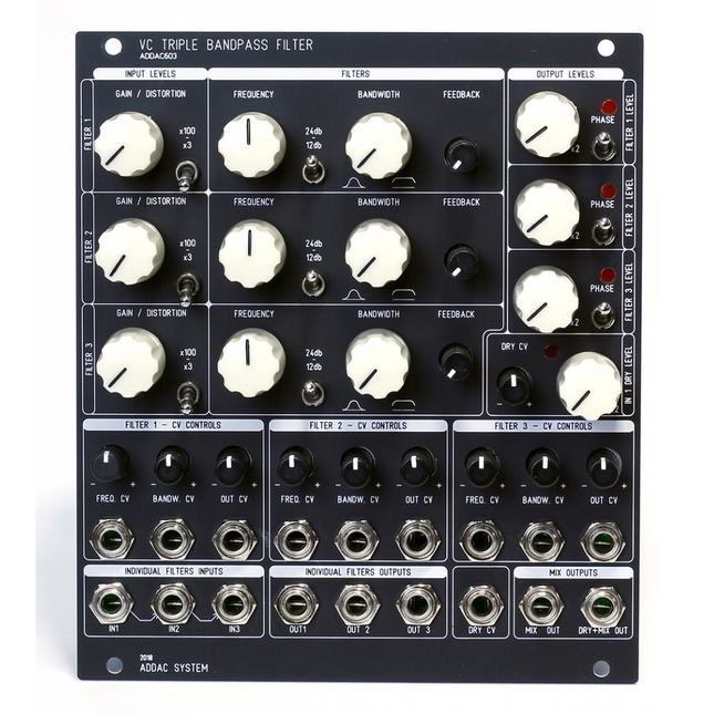 ADDAC System - ADDAC603 VC Triple Bandpass Filter